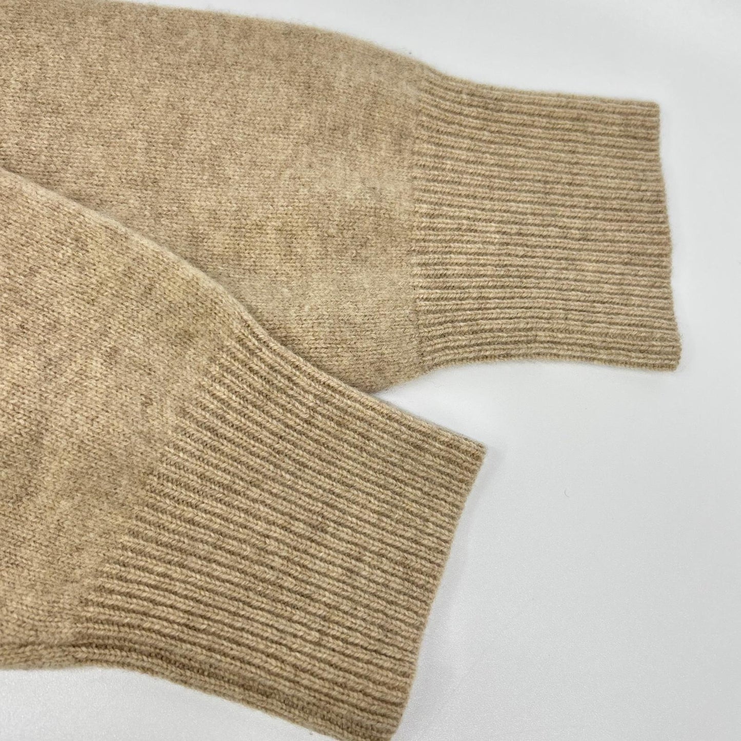 CLANE クラネ 24AW 米色 W 面料开叉针织上衣