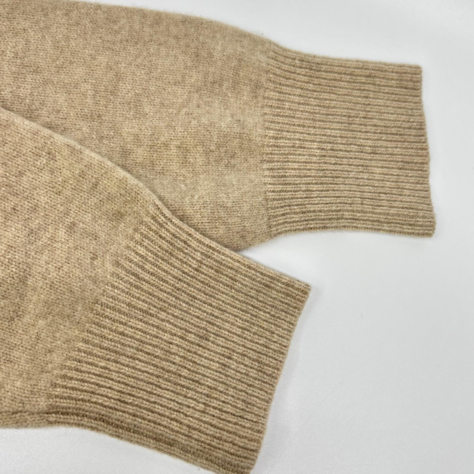 CLANE クラネ 24AW 米色 W 面料开叉针织上衣