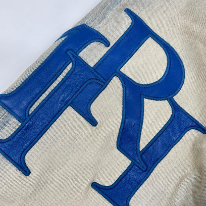 AMIRI 阿米里 AMDNSY1114 26SS 蓝色 皮革徽标贴片 牛仔裤 下装