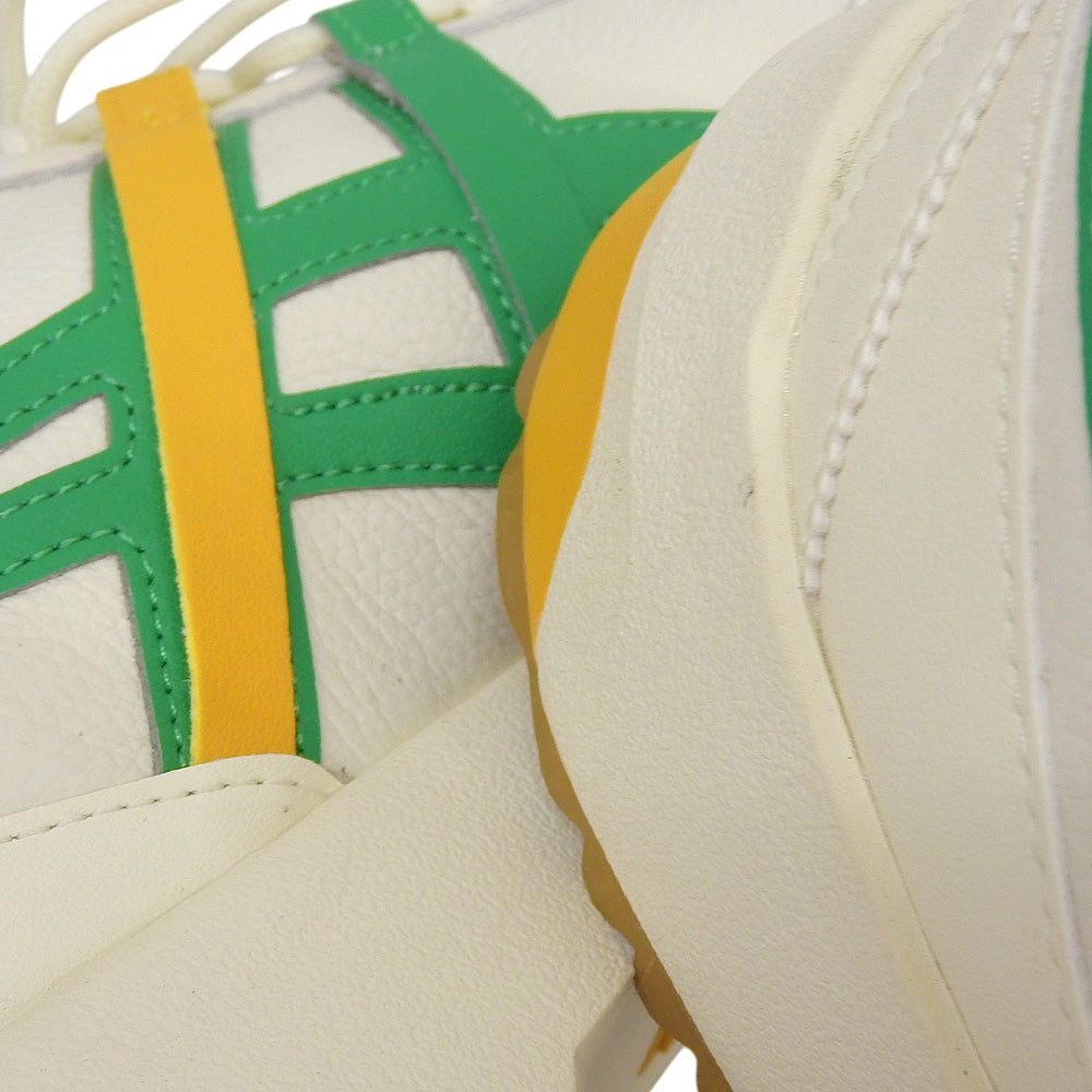 onitsuka tiger オニツカタイガー 未使用 LEGATION EX レザー シューズ メンズ オフホワイト×グリーン×イエロー 28.5cm 1183A559 シューズ