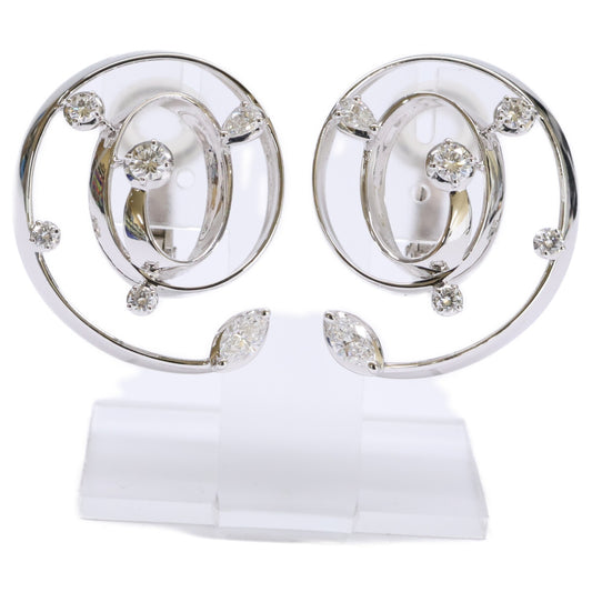 美品 K18WG 0.53ct ダイヤモンド イヤリング レディース