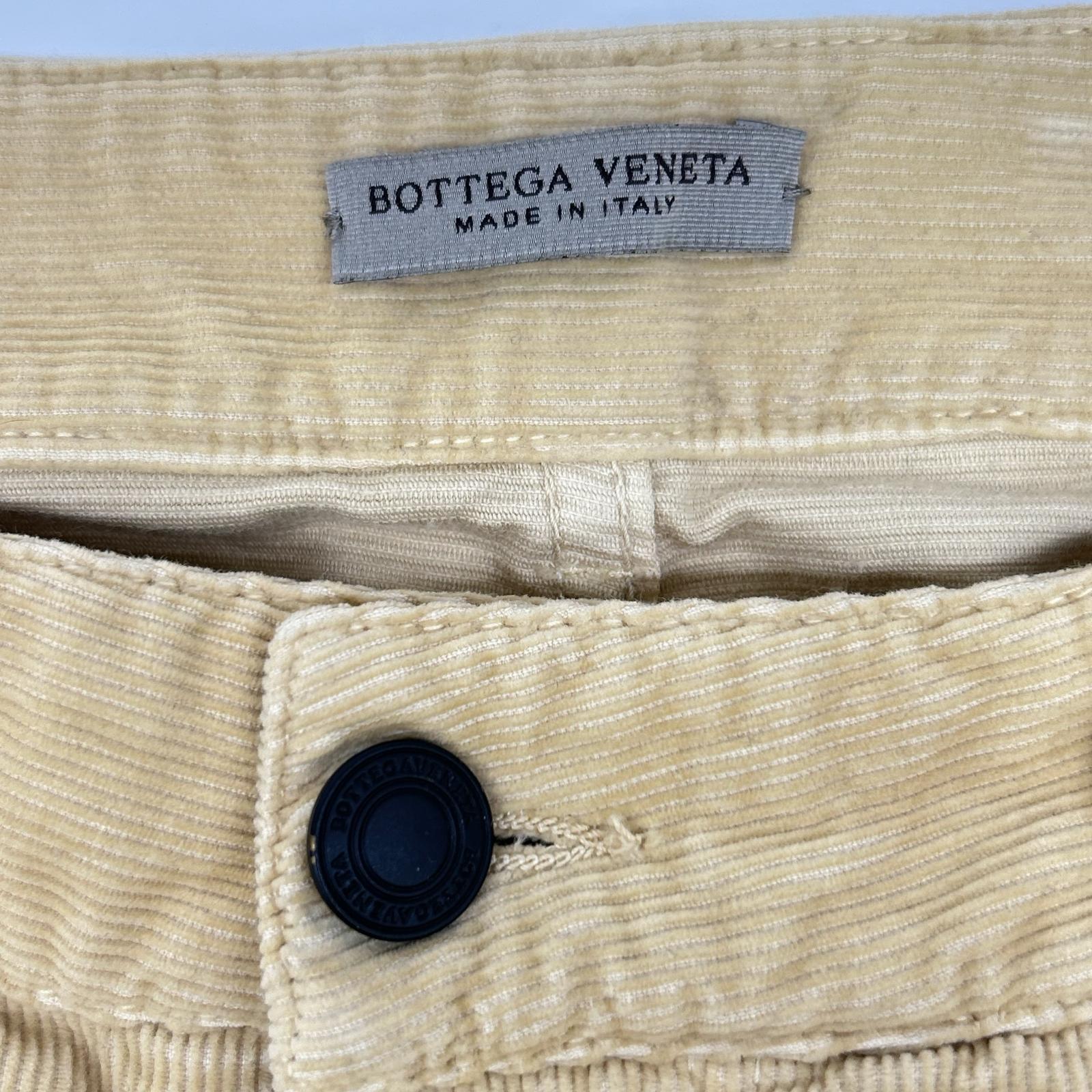 BOTTEGA VENETA Bottega Veneta Yellow Light Beige Fine-Wale Corduroy Pants Bottoms