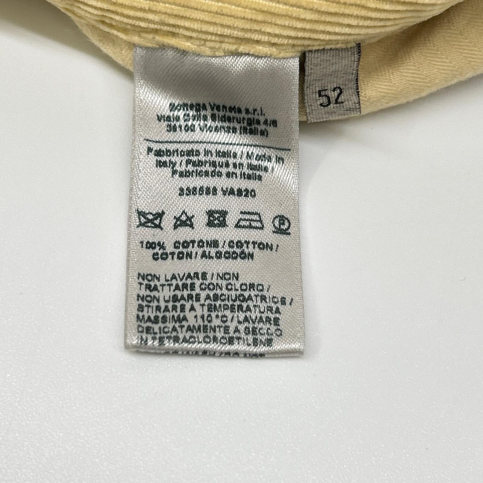 BOTTEGA VENETA Bottega Veneta Yellow Light Beige Fine-Wale Corduroy Pants Bottoms