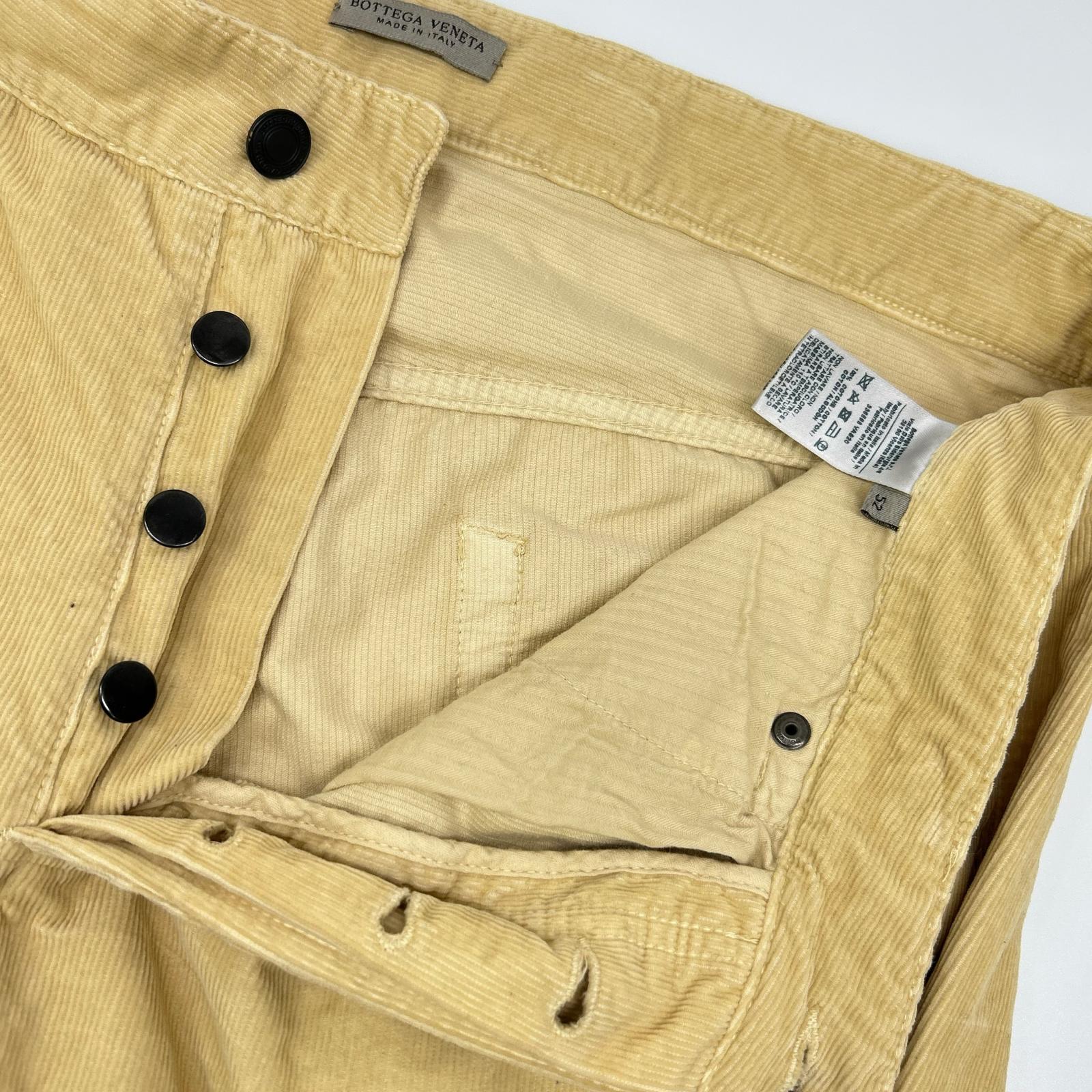 BOTTEGA VENETA Bottega Veneta Yellow Light Beige Fine-Wale Corduroy Pants Bottoms