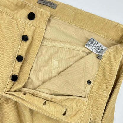 BOTTEGA VENETA Bottega Veneta Yellow Light Beige Fine-Wale Corduroy Pants Bottoms