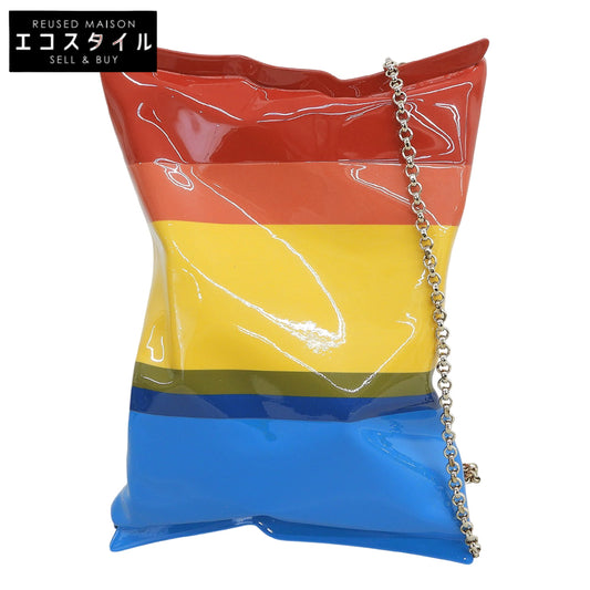 Anya Hindmarch アニヤ ハインドマーチ 美品 レインボー クリスプ・パケット・クラッチ ショルダーバッグ レディース マルチカラー ショルダーバッグ