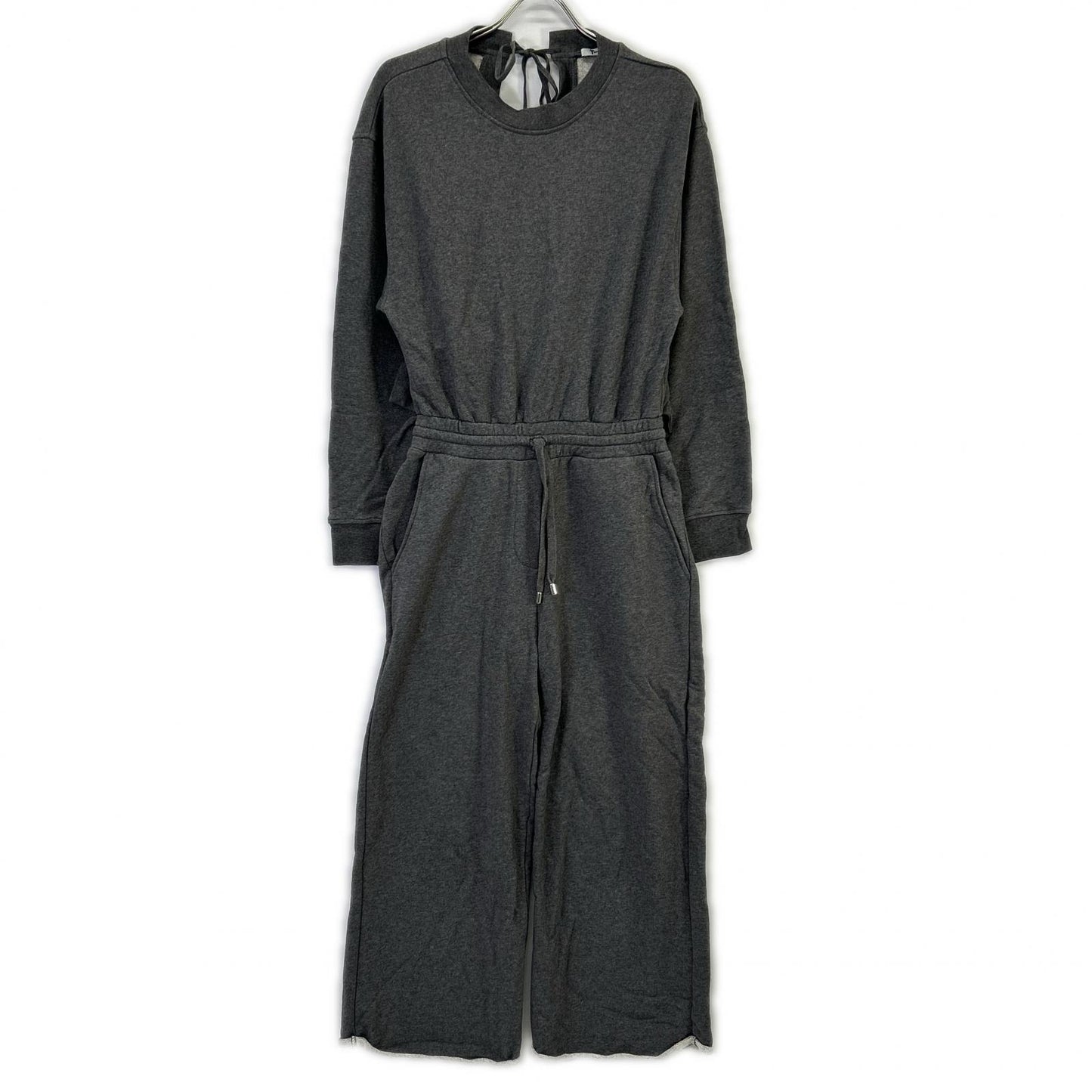 T by ALEXANDER WANG ティーバイアレキサンダーワン 4C377000B2 21020026 グレー バックリボン スウェット ジャンプスーツ スーツ セットアップ