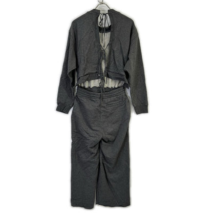 T by ALEXANDER WANG ティーバイアレキサンダーワン 4C377000B2 21020026 グレー バックリボン スウェット ジャンプスーツ スーツ セットアップ