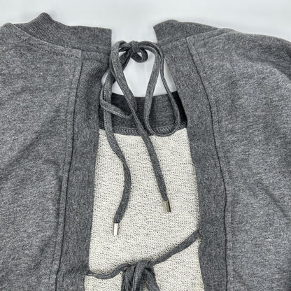 T by ALEXANDER WANG ティーバイアレキサンダーワン 4C377000B2 21020026 グレー バックリボン スウェット ジャンプスーツ スーツ セットアップ