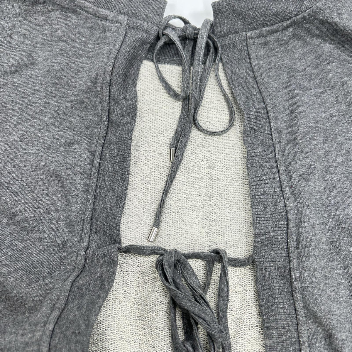 T by ALEXANDER WANG ティーバイアレキサンダーワン 4C377000B2 21020026 グレー バックリボン スウェット ジャンプスーツ スーツ セットアップ