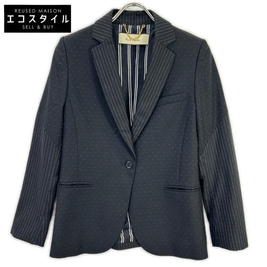 PaulSmith ポールスミス ブラック ドット×ストライプ 切り替えジャケット ジャケット