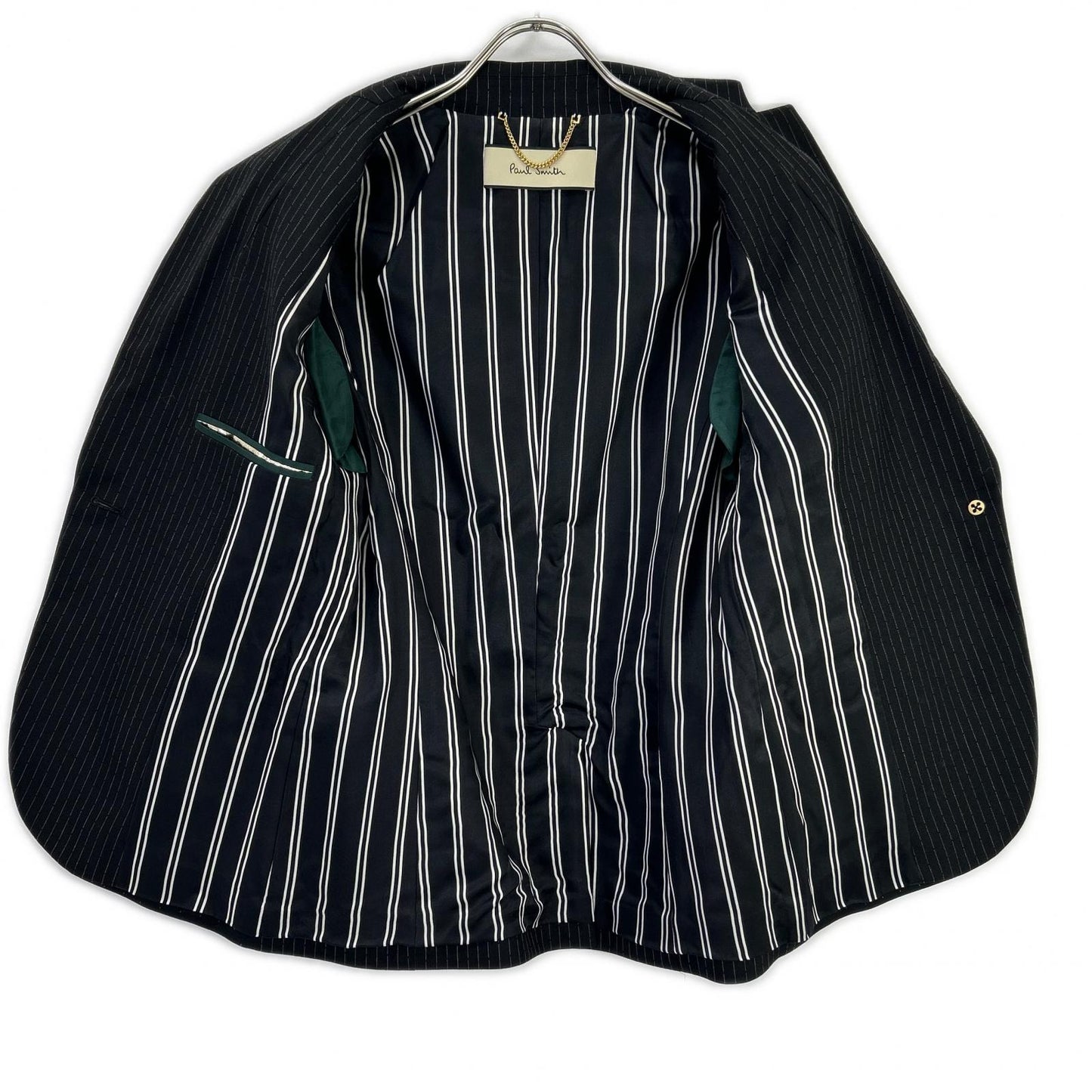 PaulSmith ポールスミス ブラック ドット×ストライプ 切り替えジャケット ジャケット