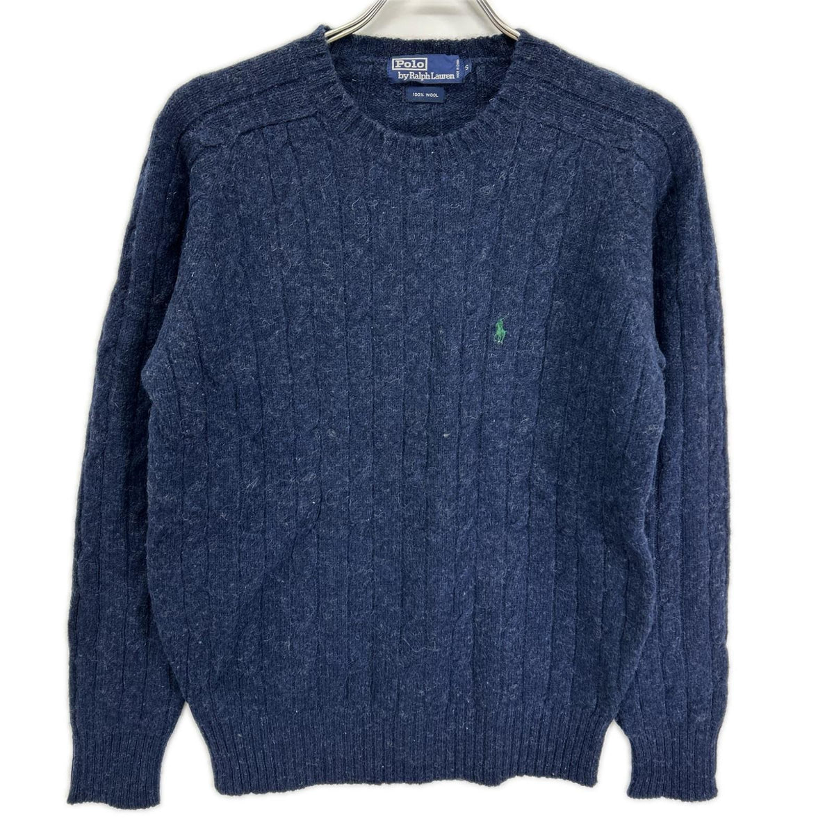 POLObyRalphLauren ポロラルフローレン ネイビー ウール100 ミニポニー刺繍 ニットプルオーバー トップス
