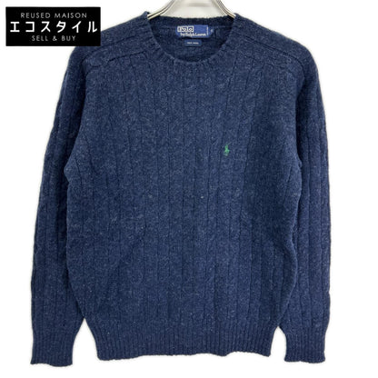 POLObyRalphLauren ポロラルフローレン ネイビー ウール100 ミニポニー刺繍 ニットプルオーバー トップス
