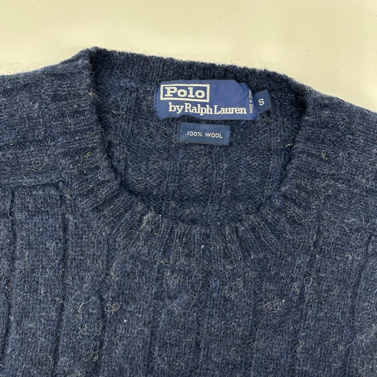 POLObyRalphLauren ポロラルフローレン ネイビー ウール100 ミニポニー刺繍 ニットプルオーバー トップス