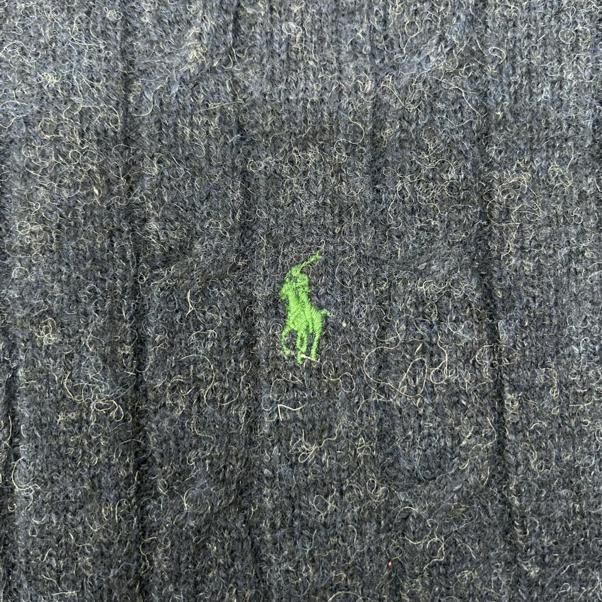 POLObyRalphLauren ポロラルフローレン ネイビー ウール100 ミニポニー刺繍 ニットプルオーバー トップス