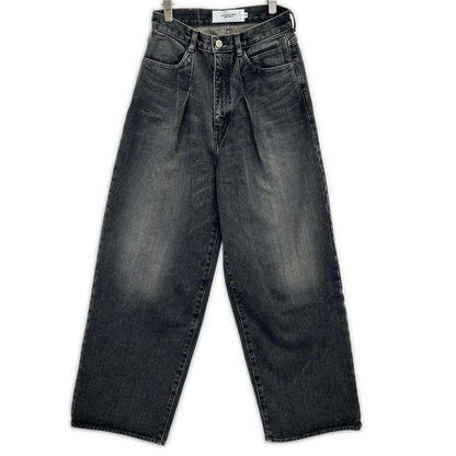JOHN MASON SMITH ジョンメイソンスミス チャコール 14.5oz DENIM IN TUCK COMFORT TAPERED PANTS ボトムス