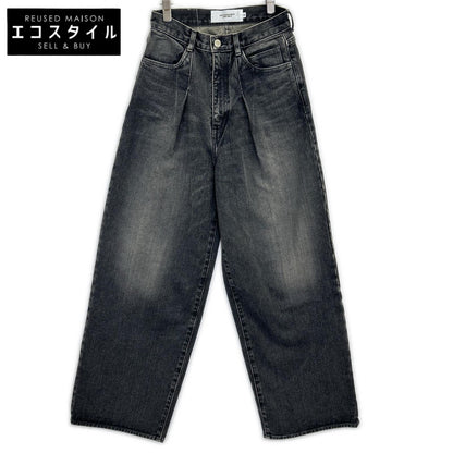 JOHN MASON SMITH ジョンメイソンスミス チャコール 14.5oz DENIM IN TUCK COMFORT TAPERED PANTS ボトムス