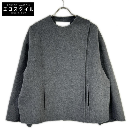 JANE SMITH Gray Wool Double-Faced Jacket