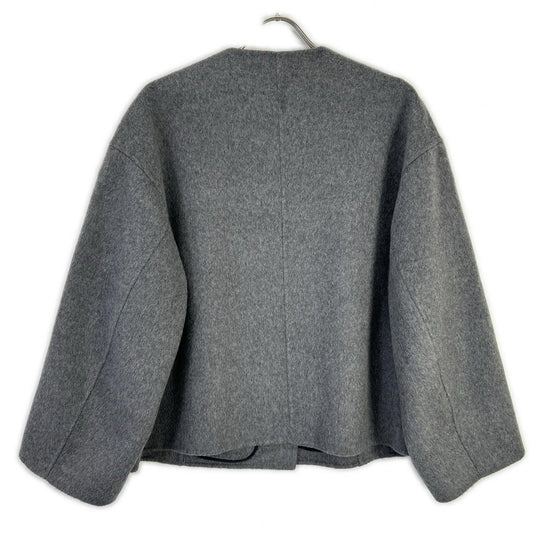 JANE SMITH Gray Wool Double-Faced Jacket