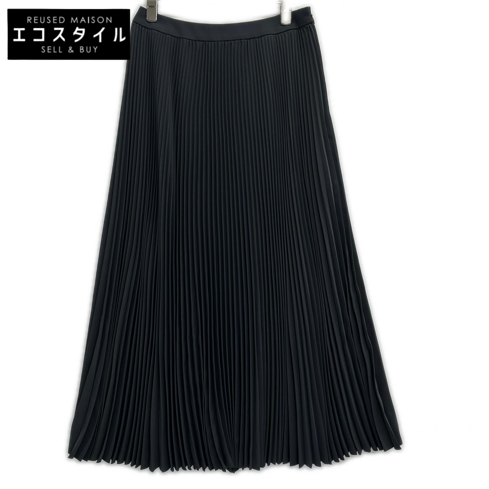 Graphpaper グラフペーパー グレー Satin Pleats Skirt スカート