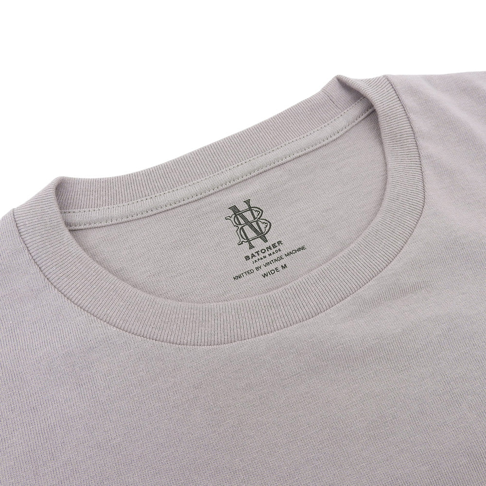【SALE】 BATONER バトナー 新品同様 CHOMA CREW NECK 半袖 Tシャツ トップス メンズ グレージュ WIDE M トップス