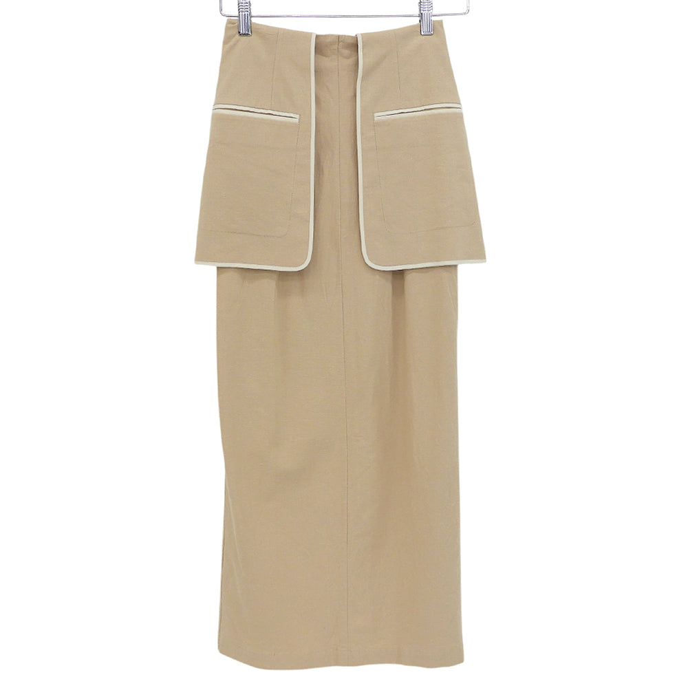 CLANE クラネ 美品 アタッチフラップスカート レディース ベージュ 0