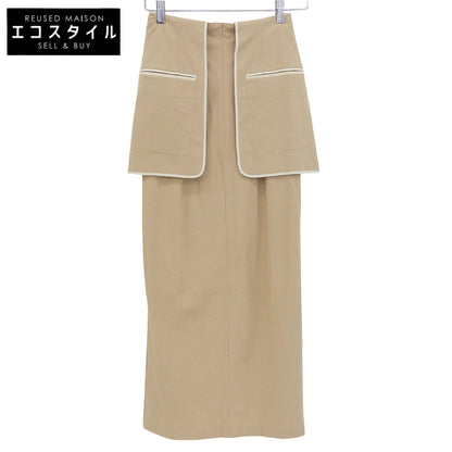 CLANE クラネ 美品 アタッチフラップスカート レディース ベージュ 0 12109-6162 スカート