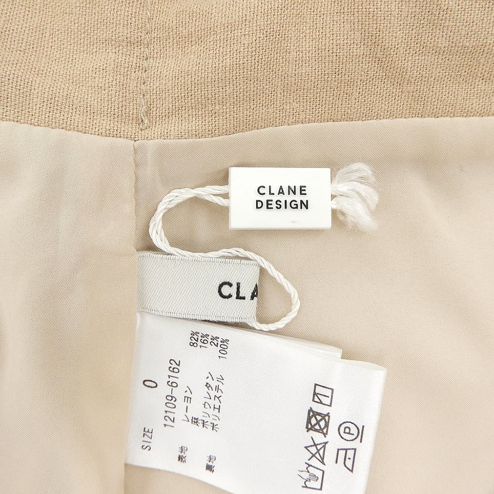 CLANE クラネ 美品 アタッチフラップスカート レディース ベージュ 0 12109-6162 スカート