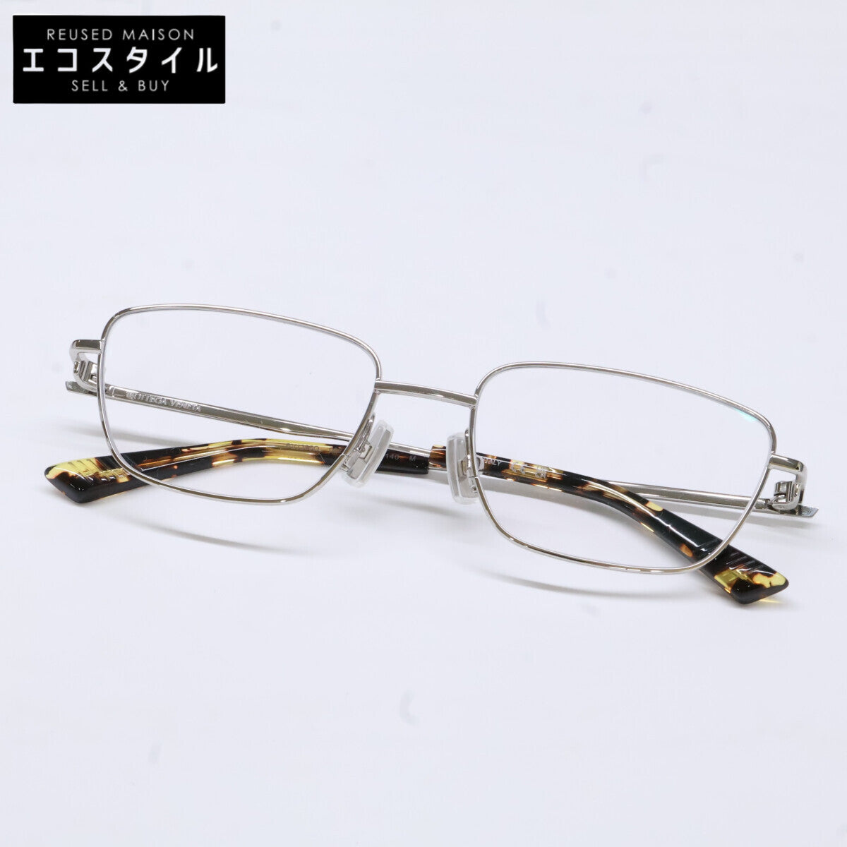 BOTTEGA VENETA ボッテガヴェネタ 【美品】BV1385O 002 メタル メガネフレーム 眼鏡