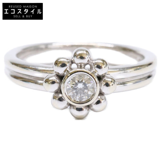 TIFFANY&Co. ティファニー 750WG ボール フラワー ダイヤモンド リング 指輪
