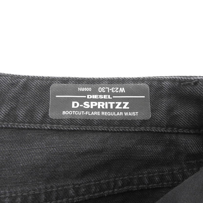 DIESEL ディーゼル D-SPRITZZ コットン ブーツカット フレアデニムパンツ ボトムス レディース ブラック W23-L30 ボトムス