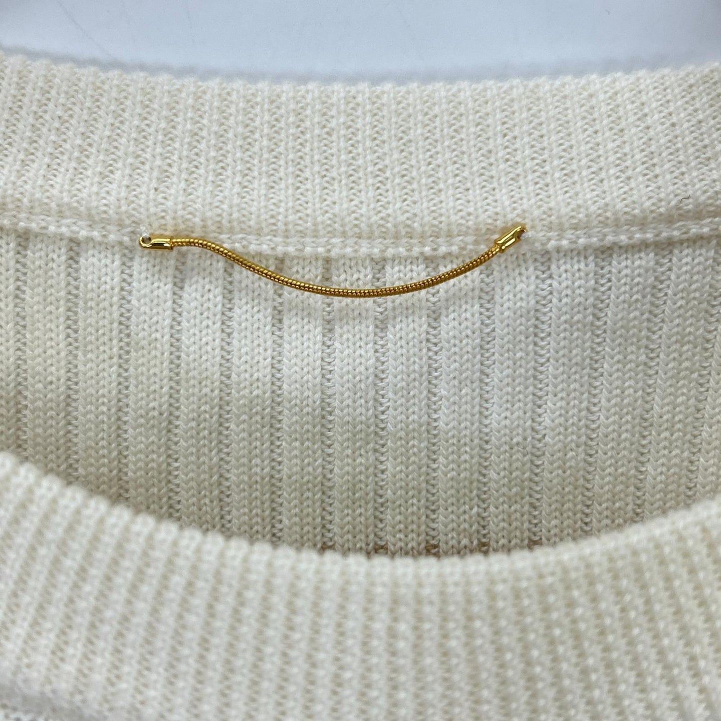 Deuxieme Classe Deuxième Classe 25 Ivory × Beige striped knit sweater Tops