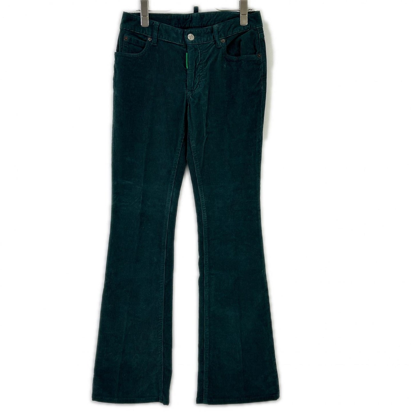 DSQUARED2 ディースクエアード S73LA0266 S60618 绿色 灯芯绒 喇叭裤 下装