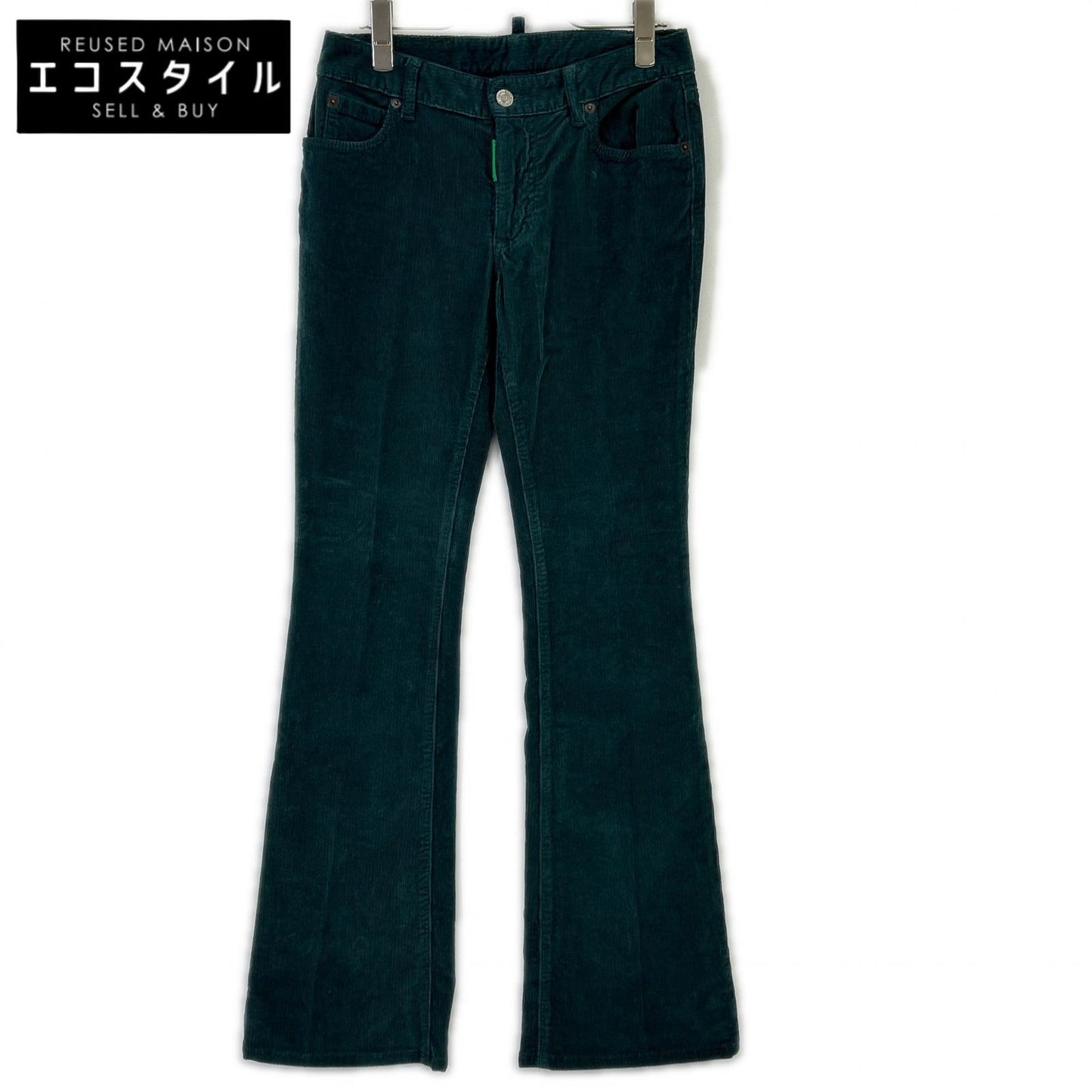 DSQUARED2 ディースクエアード S73LA0266 S60618 绿色 灯芯绒 喇叭裤 下装