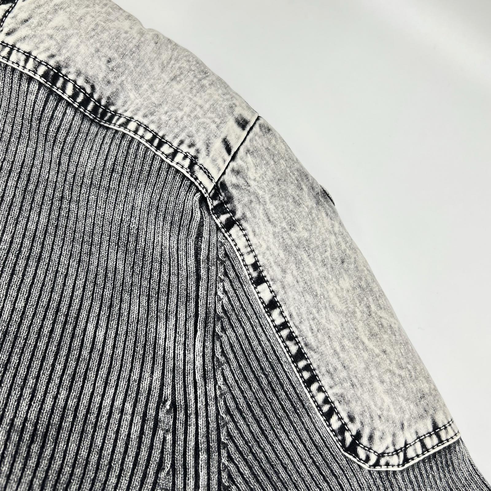 DIESEL ディーゼル グレー ダメージ加工 K-MARTIN リブニット トップス