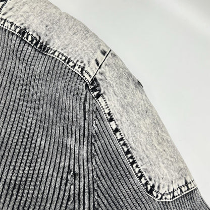 DIESEL ディーゼル グレー ダメージ加工 K-MARTIN リブニット トップス