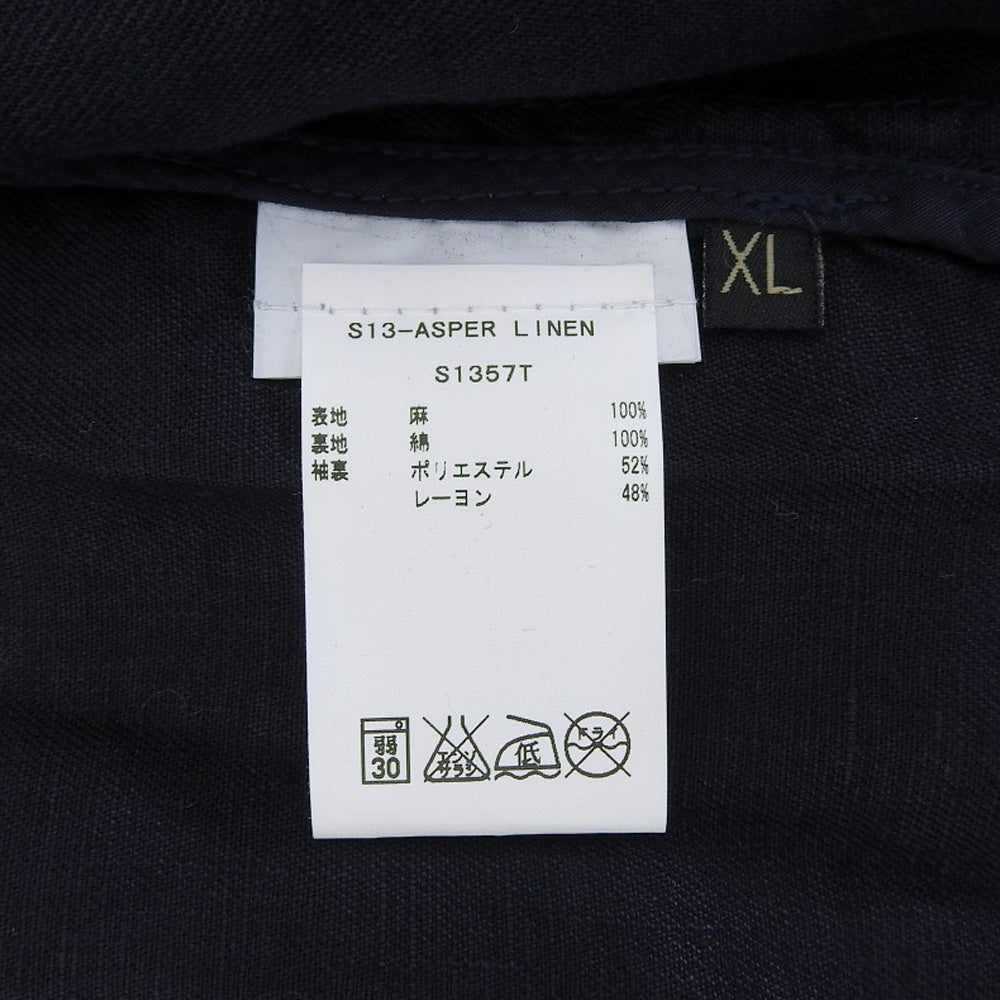 NAPAPIJRI ナパピリ 未使用 リネン100% ジャケット メンズ ネイビー XL ジャケット