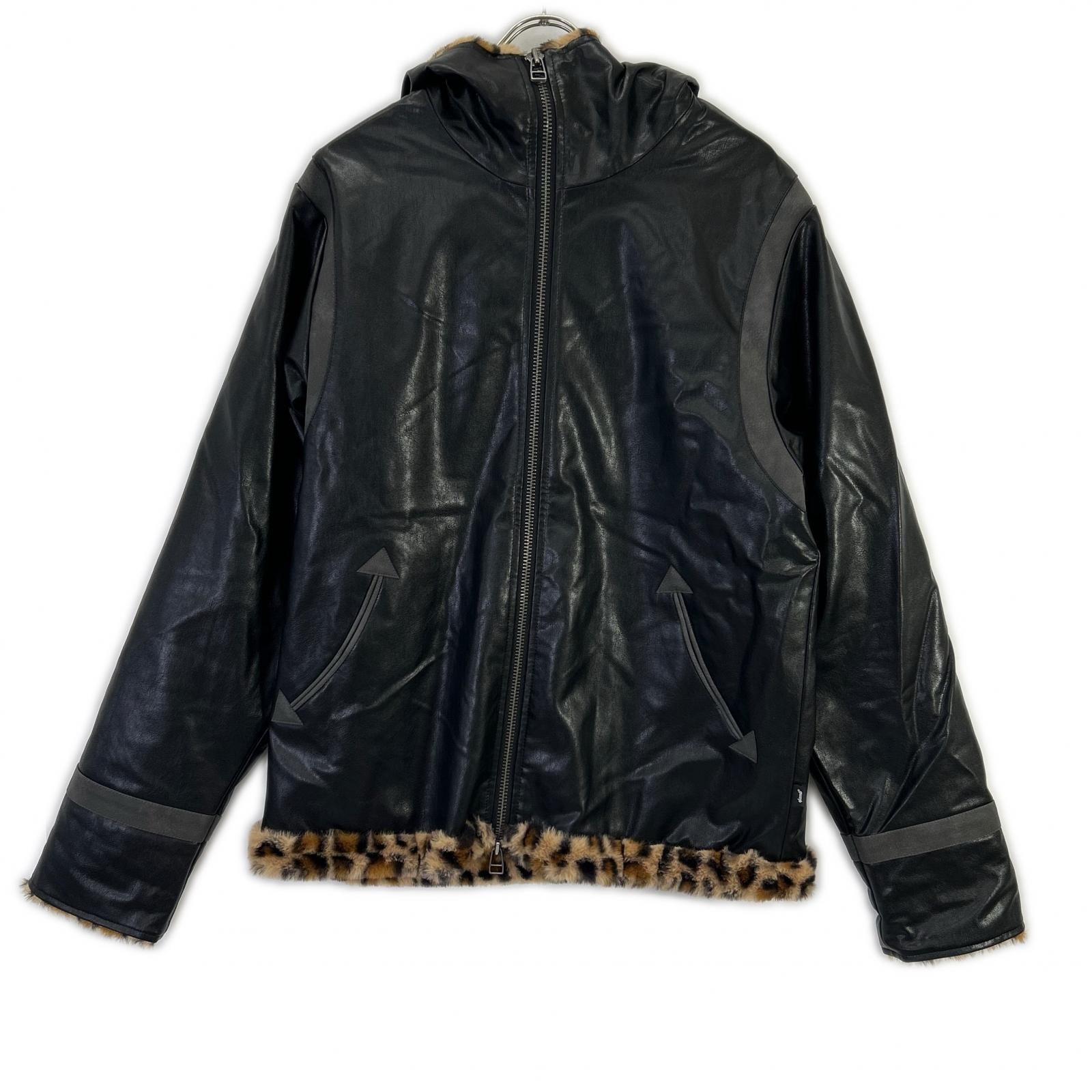 glamb グラム ブラック シンセムートンフーデッドジャケット ジャケット