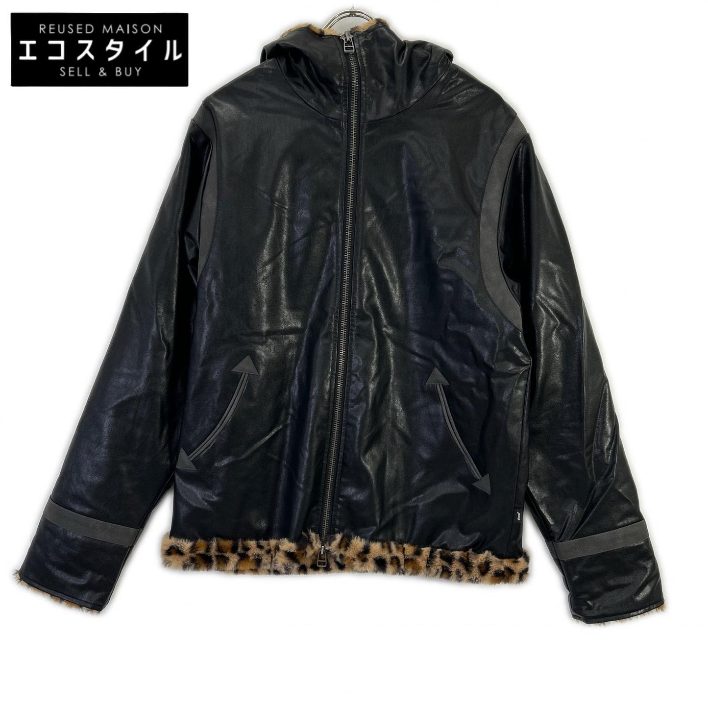 glamb グラム ブラック シンセムートンフーデッドジャケット ジャケット