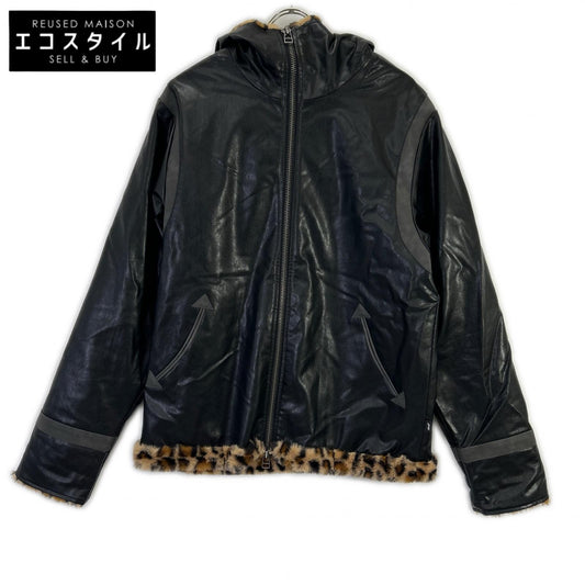 glamb グラム ブラック シンセムートンフーデッドジャケット ジャケット