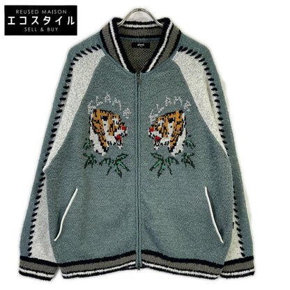 glamb Blue Knit Souvenir Jacket Top