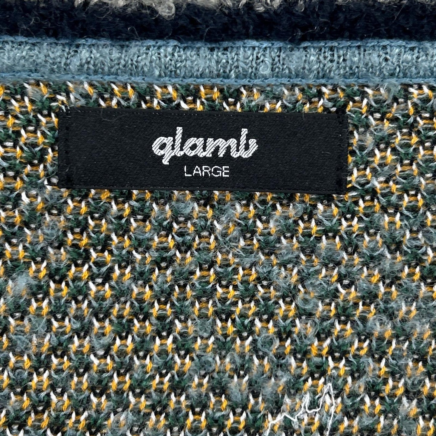 glamb Blue Knit Souvenir Jacket Top