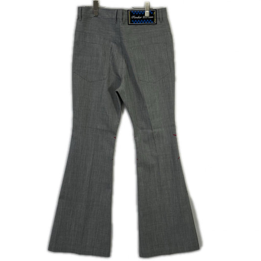 TENDER PERSON Grey SPIDER KNEES FLARE PANTS Bottoms