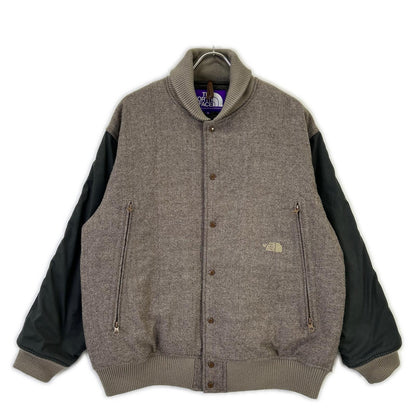 THE NORTH FACE PURPLE LABEL ザ ノースフェイス パープルレーベル NY2261N ブラウン ウール ヘリンボーン ツイード バーシティ ジャケット ジャケット