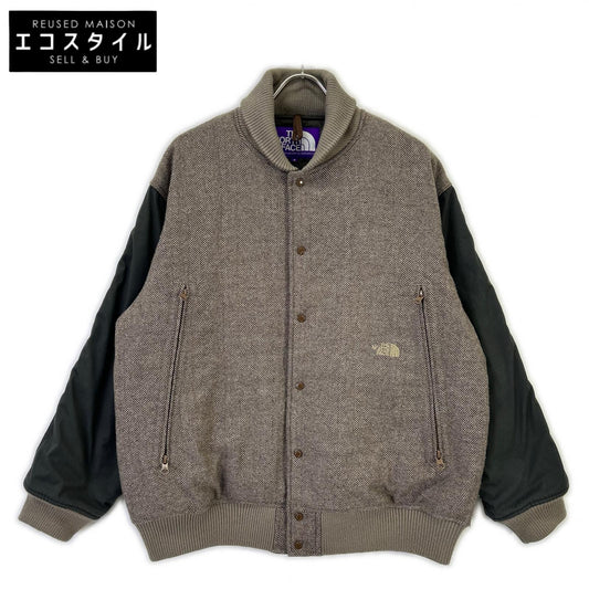 THE NORTH FACE PURPLE LABEL ザ ノースフェイス パープルレーベル NY2261N ブラウン ウール ヘリンボーン ツイード バーシティ ジャケット ジャケット