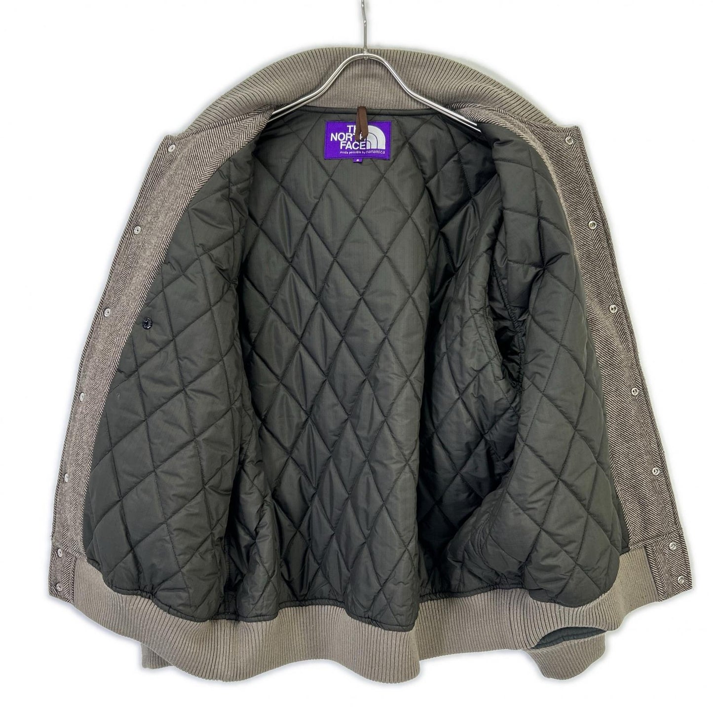 THE NORTH FACE PURPLE LABEL ザ ノースフェイス パープルレーベル NY2261N ブラウン ウール ヘリンボーン ツイード バーシティ ジャケット ジャケット