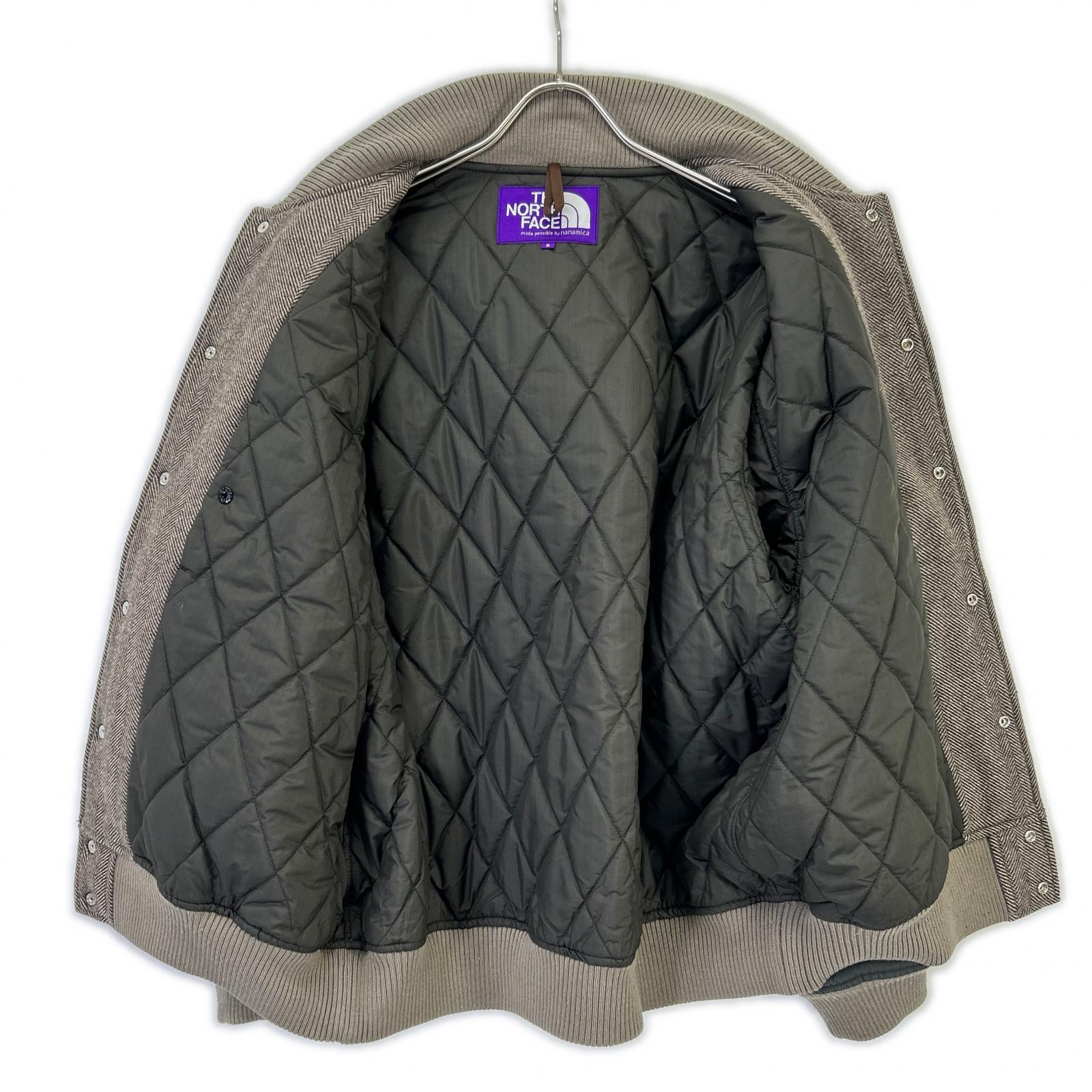 THE NORTH FACE PURPLE LABEL ザ ノースフェイス パープルレーベル NY2261N ブラウン ウール ヘリンボーン ツイード バーシティ ジャケット ジャケット