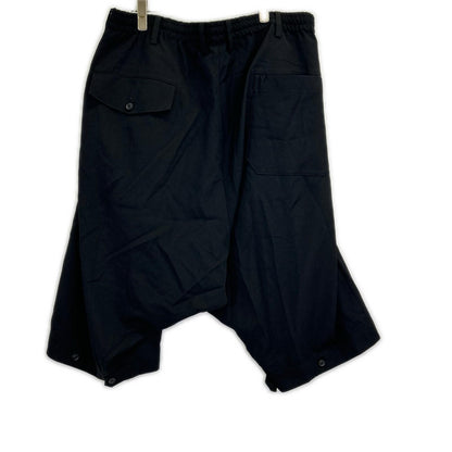 Yohji Yamamoto POUR HOMME ヨウジヤマモトプールオム 21AW ブラック WOOL GABARDINE ST POCKET SHORTS ボトムス
