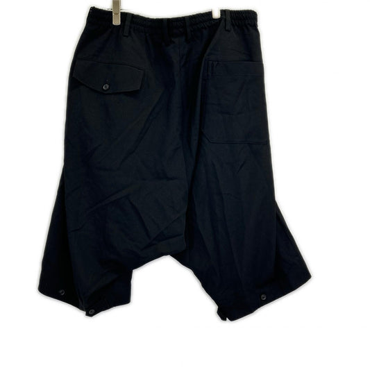 Yohji Yamamoto POUR HOMME 21AW Black WOOL GABARDINE ST POCKET SHORTS Bottoms